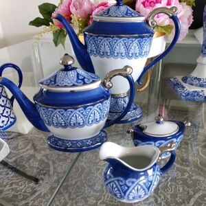Royal Blue and White Tea Set